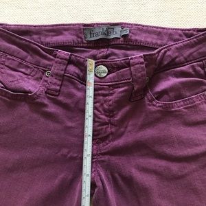 Frankie B Purple Super Low Rise Skinny Jeans